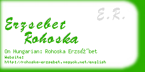 erzsebet rohoska business card